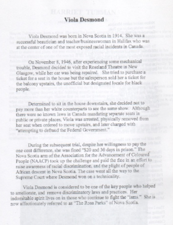 Viola Desmond History #1